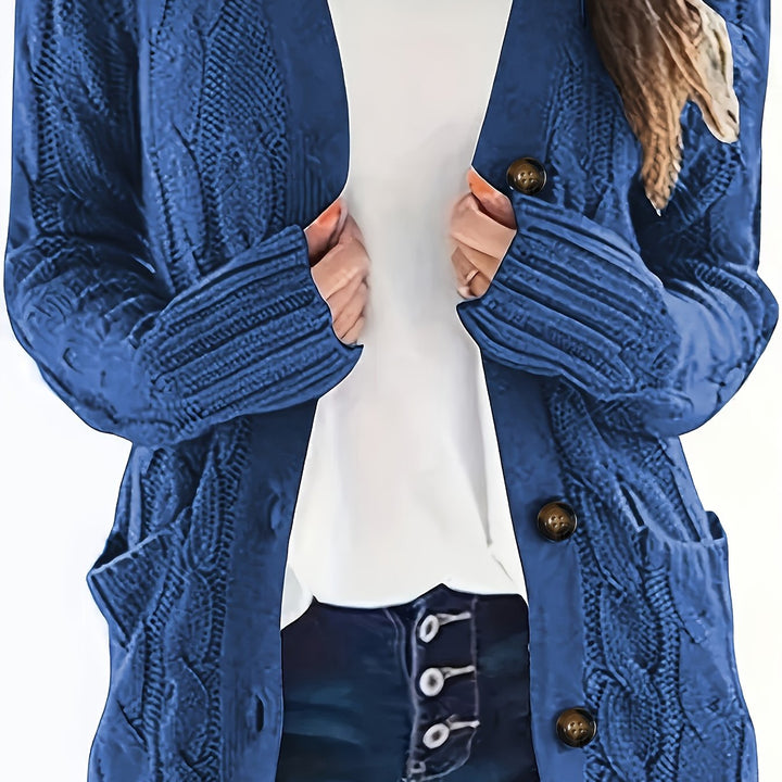 Variant image for Women's Long Black Cardigan - Elegant Soft Knit, All-Day Comfort-36