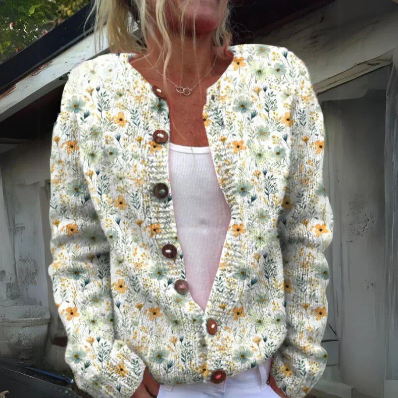 Stylish Flower Pattern Vest - Cozy, Lightweight, Versatile Layering Piece-1