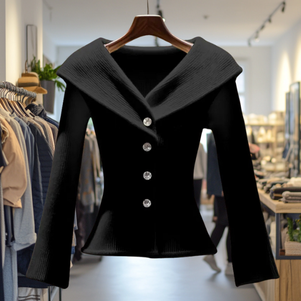 Variant image for Luxe Black Cardigan - Soft Comfort & Timeless Style for Men and Women-11