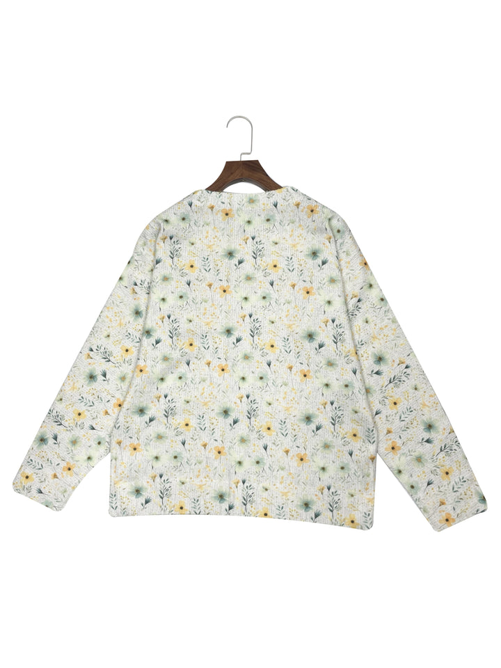 Floral Knit Cardigan - Effortless Style & All-Day Comfort for Women-5