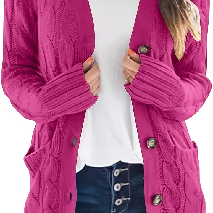 Variant image for Women's Long Black Cardigan - Elegant Soft Knit, All-Day Comfort-56