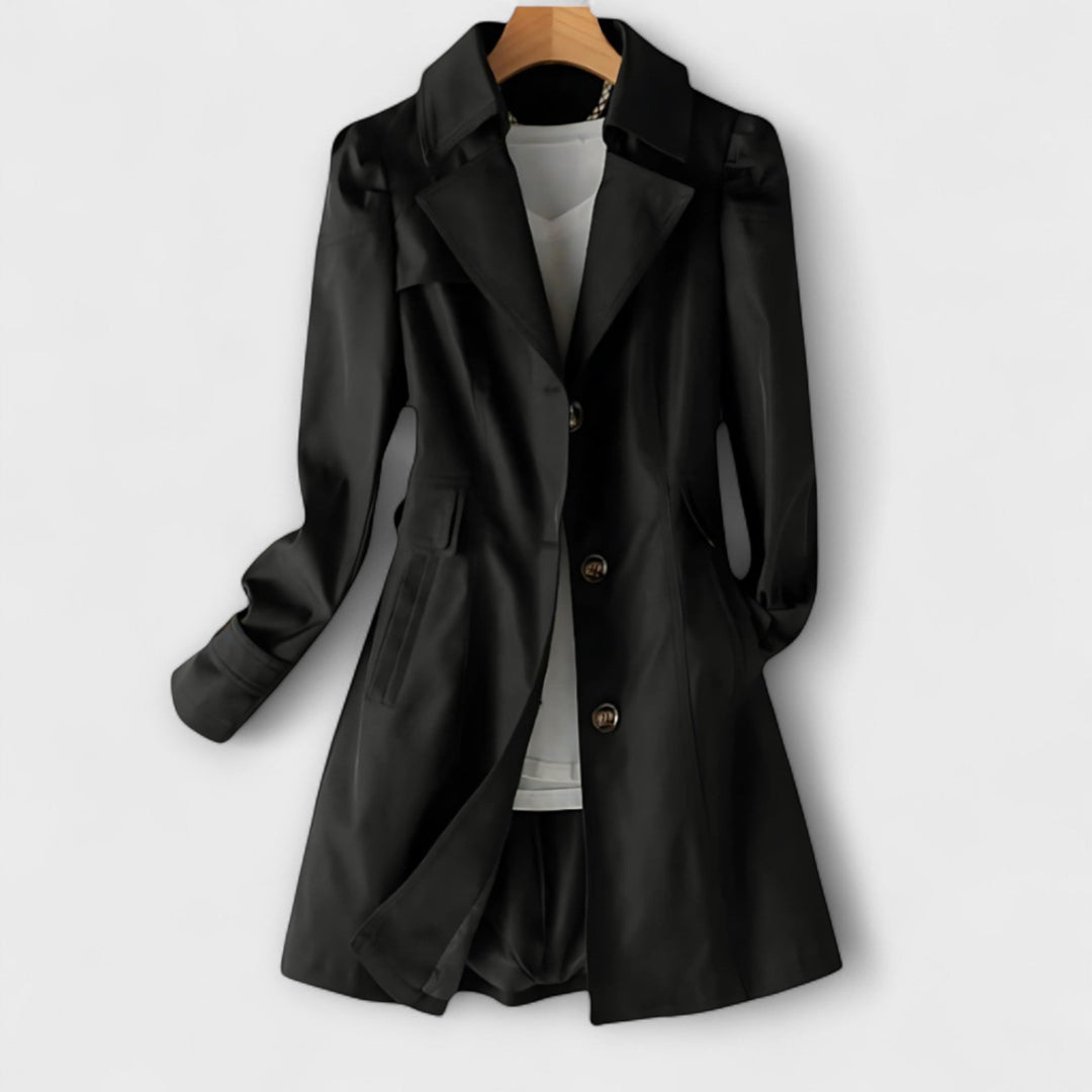 Black Trench Coat Women - Lightweight, Stylish & Versatile Outerwear 1