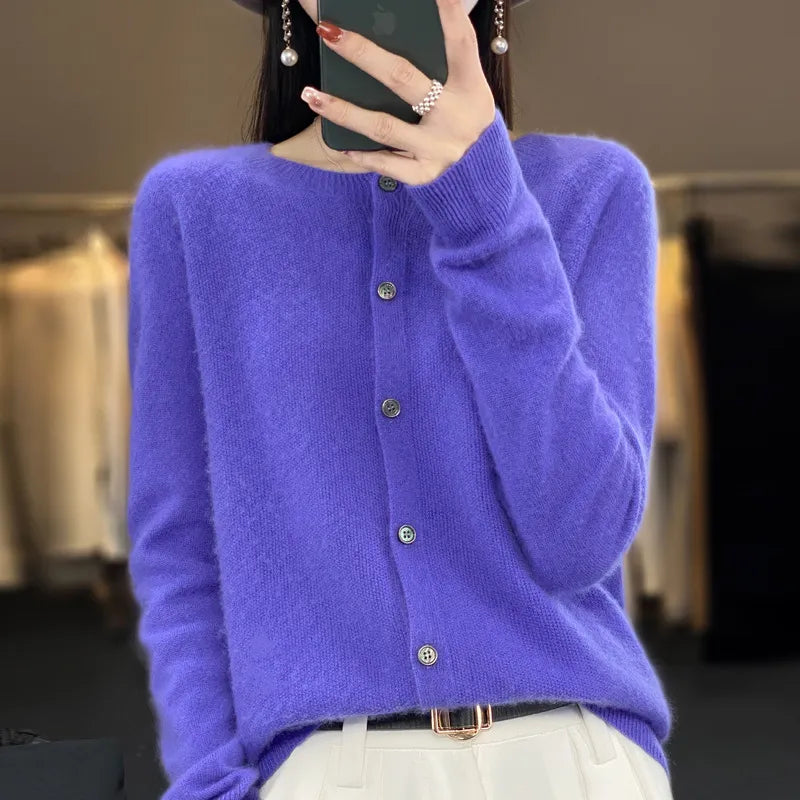 Variant image for Annika Women's Wool Cardigan - Soft Comfort & Timeless Style-41