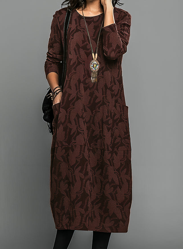 Women's Dress - Cozy Round Neck Design for Effortless Style-2