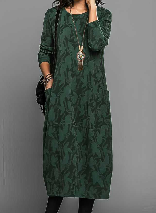 Women's Dress - Cozy Round Neck Design for Effortless Style-1