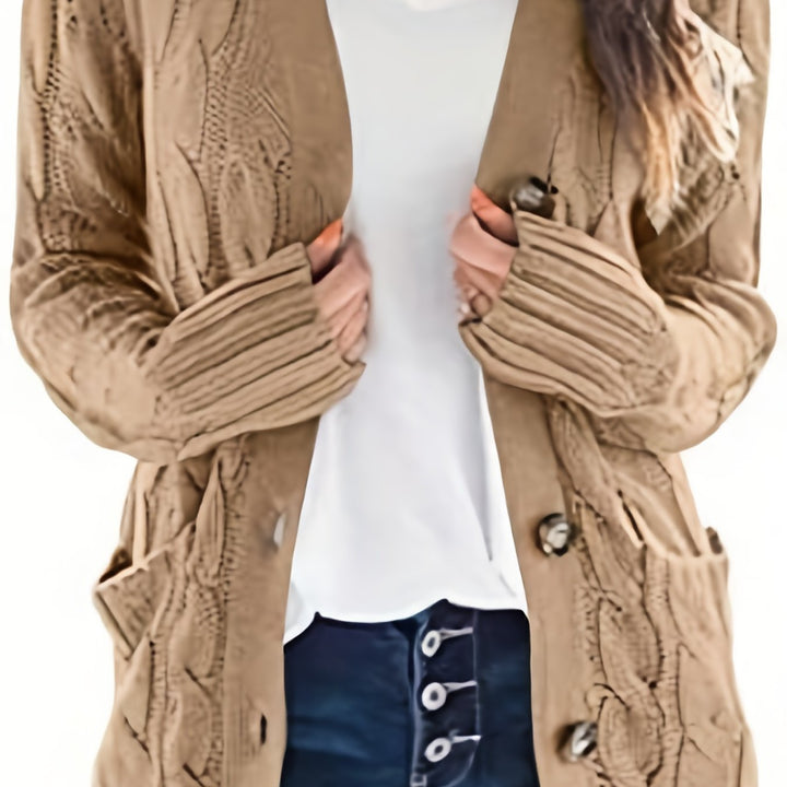 Variant image for Women's Long Black Cardigan - Elegant Soft Knit, All-Day Comfort-11