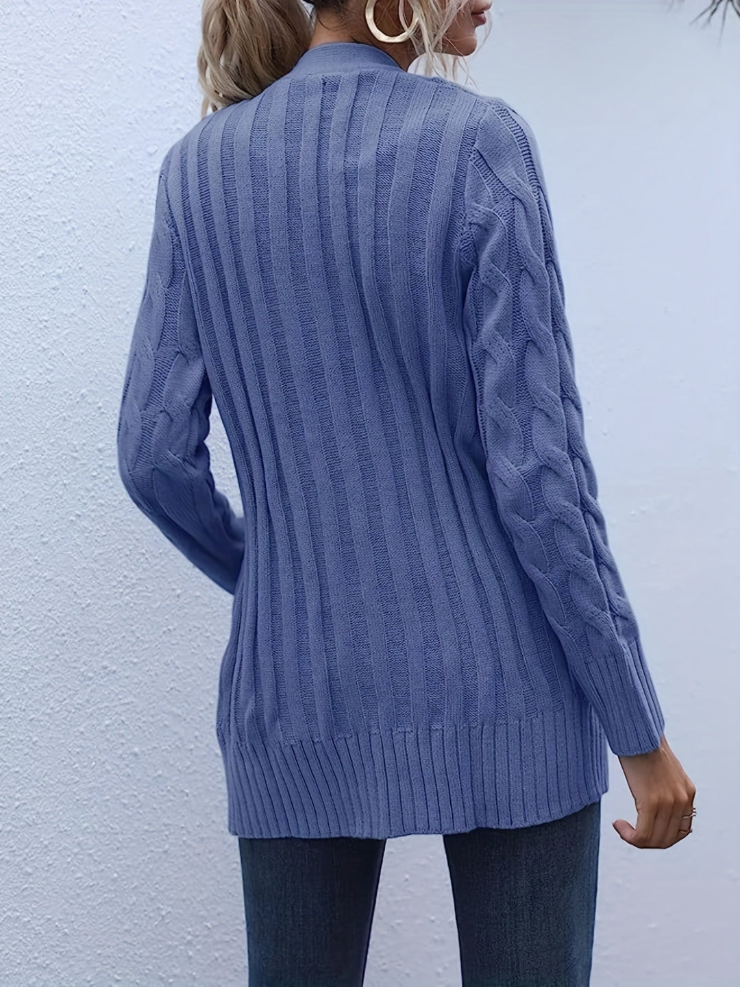 Women's Long Black Cardigan - Elegant Soft Knit, All-Day Comfort-5