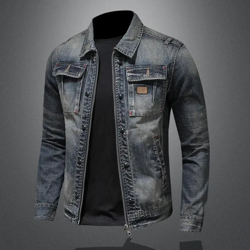 Cedric Black Denim Jacket - Stylish Zipper Closure for Women & Men 0
