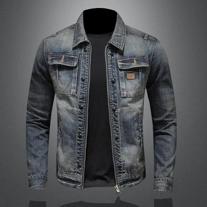 Cedric Black Denim Jacket - Stylish Zipper Closure for Women & Men 1