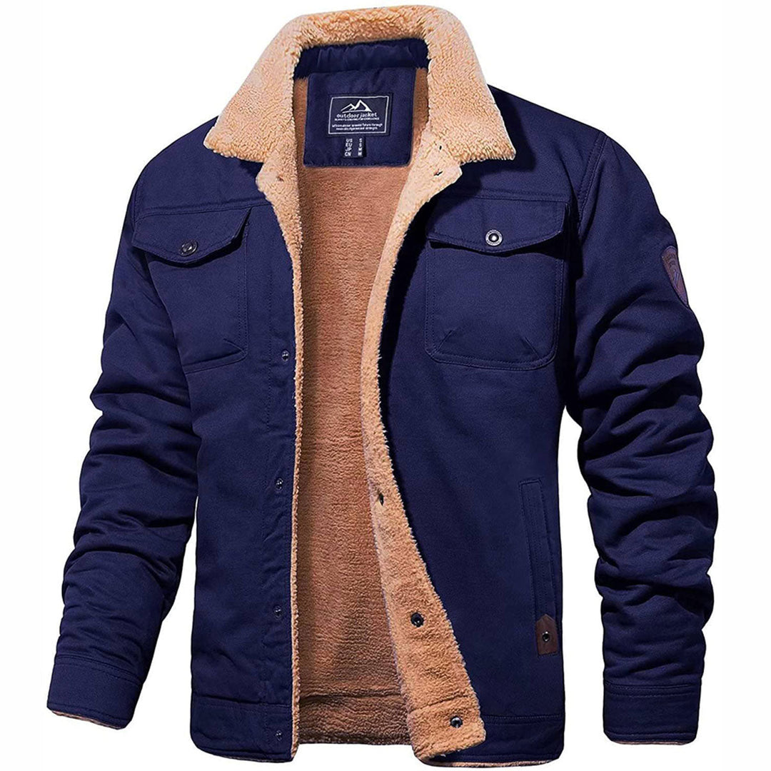 Cooper™ Black Bomber Jacket - Cozy Warmth & Sleek Style for Men 1