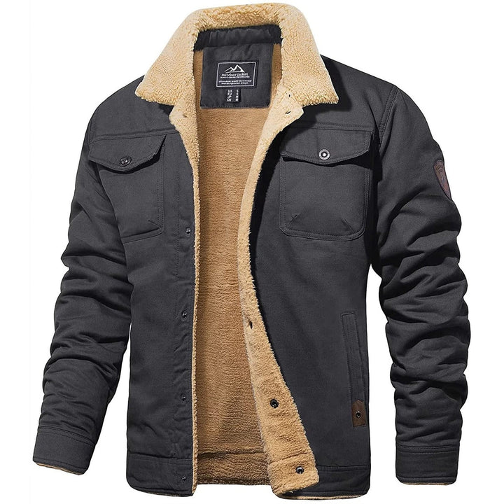 Cooper™ Black Bomber Jacket - Cozy Warmth & Sleek Style for Men 2