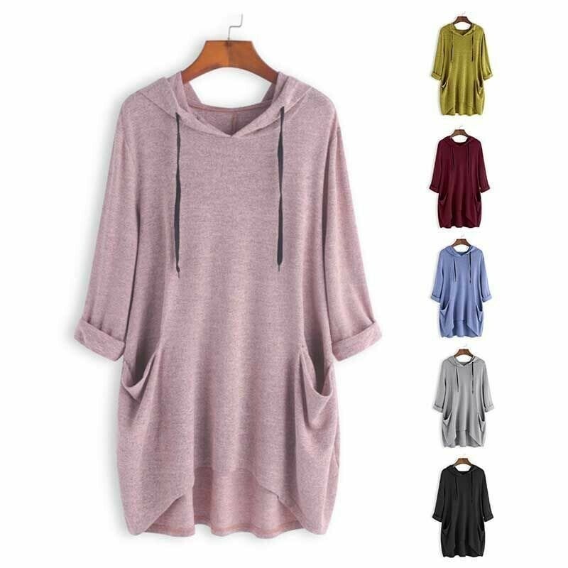 Ella/ Casual Comfy Pocket Hoodie 0