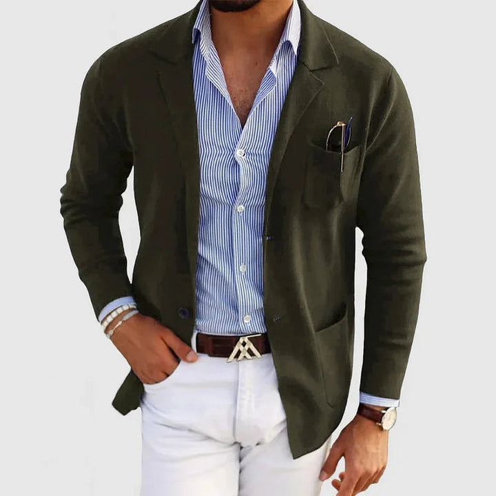 Men's Grey Blazer Jacket - Effortless Style & All-Day Comfort 4