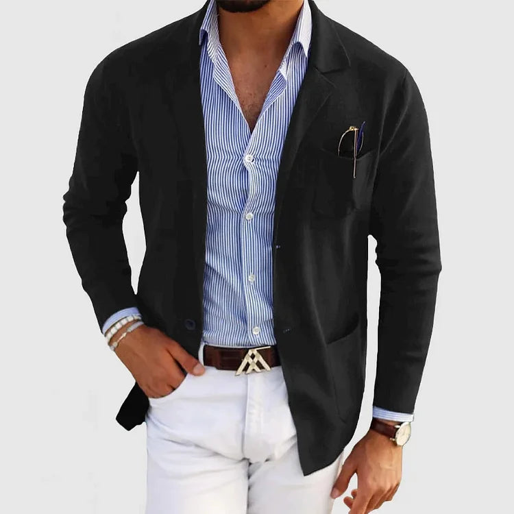 Men's Grey Blazer Jacket - Effortless Style & All-Day Comfort 5