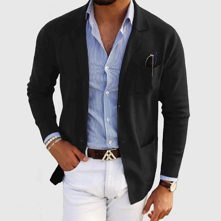Men's Grey Blazer Jacket - Effortless Style & All-Day Comfort 5