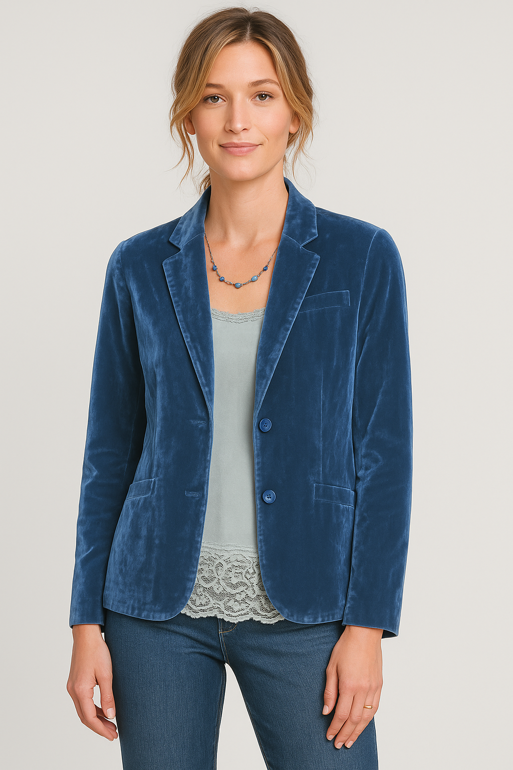 Velvet Slim-Fit Blazer - Flattering Fit for Effortless Elegance 5