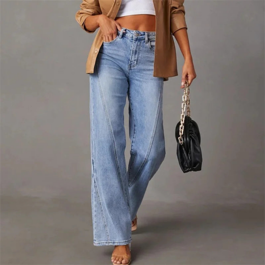 Quintina - wide jeans with a high waist 1