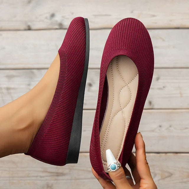 Black Ballet Flats for Women - Comfort-First Slip-On Ballerina Shoes-5