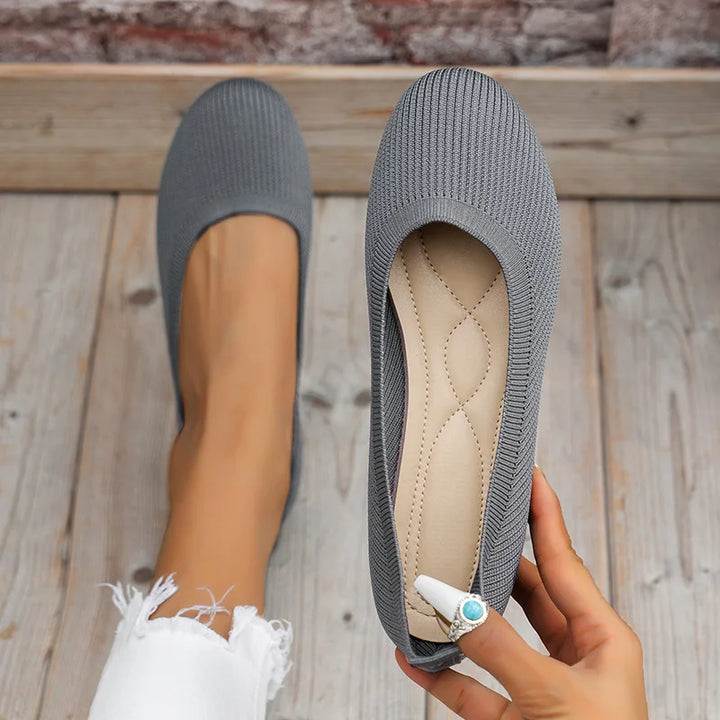 Black Ballet Flats for Women - Comfort-First Slip-On Ballerina Shoes-6