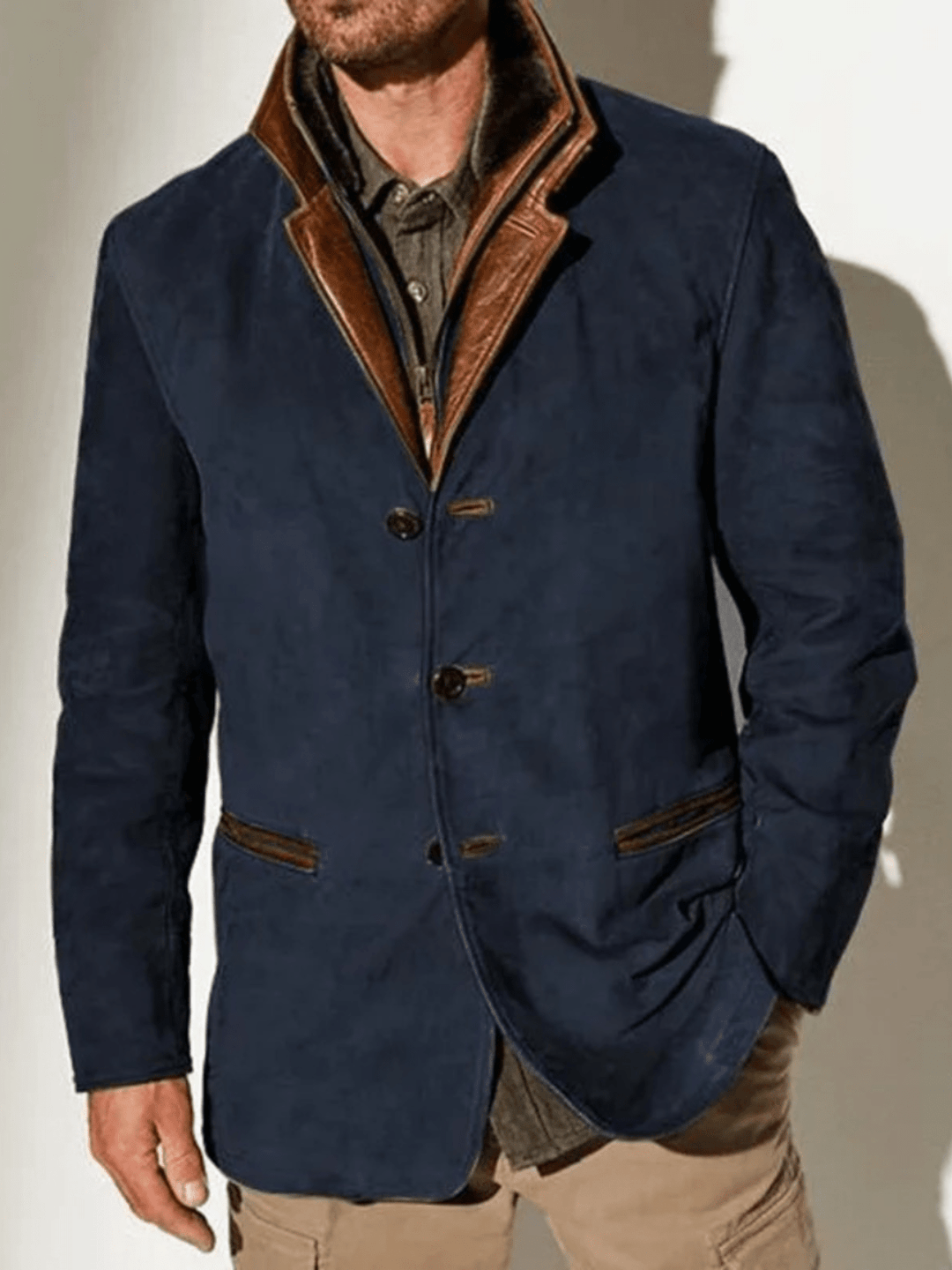 Rowan Vintage Suede Jacket - Timeless Style & Double Collar Design 3