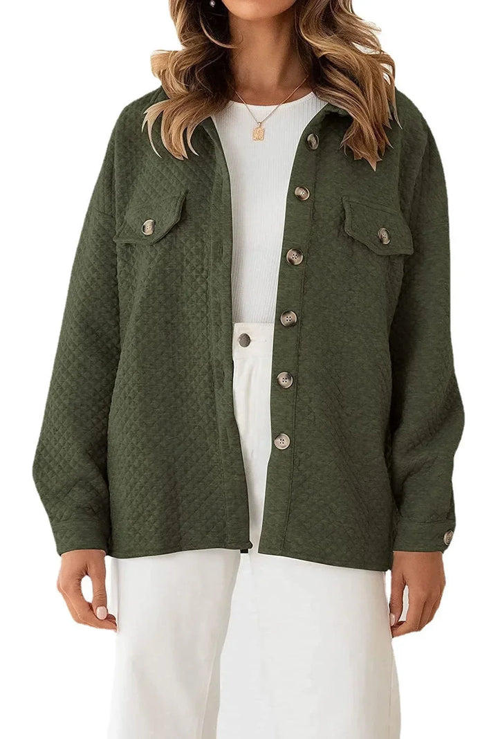 Urban Cozy Jacket - Chic Polo Neck for Stylish Autumn Layering-6