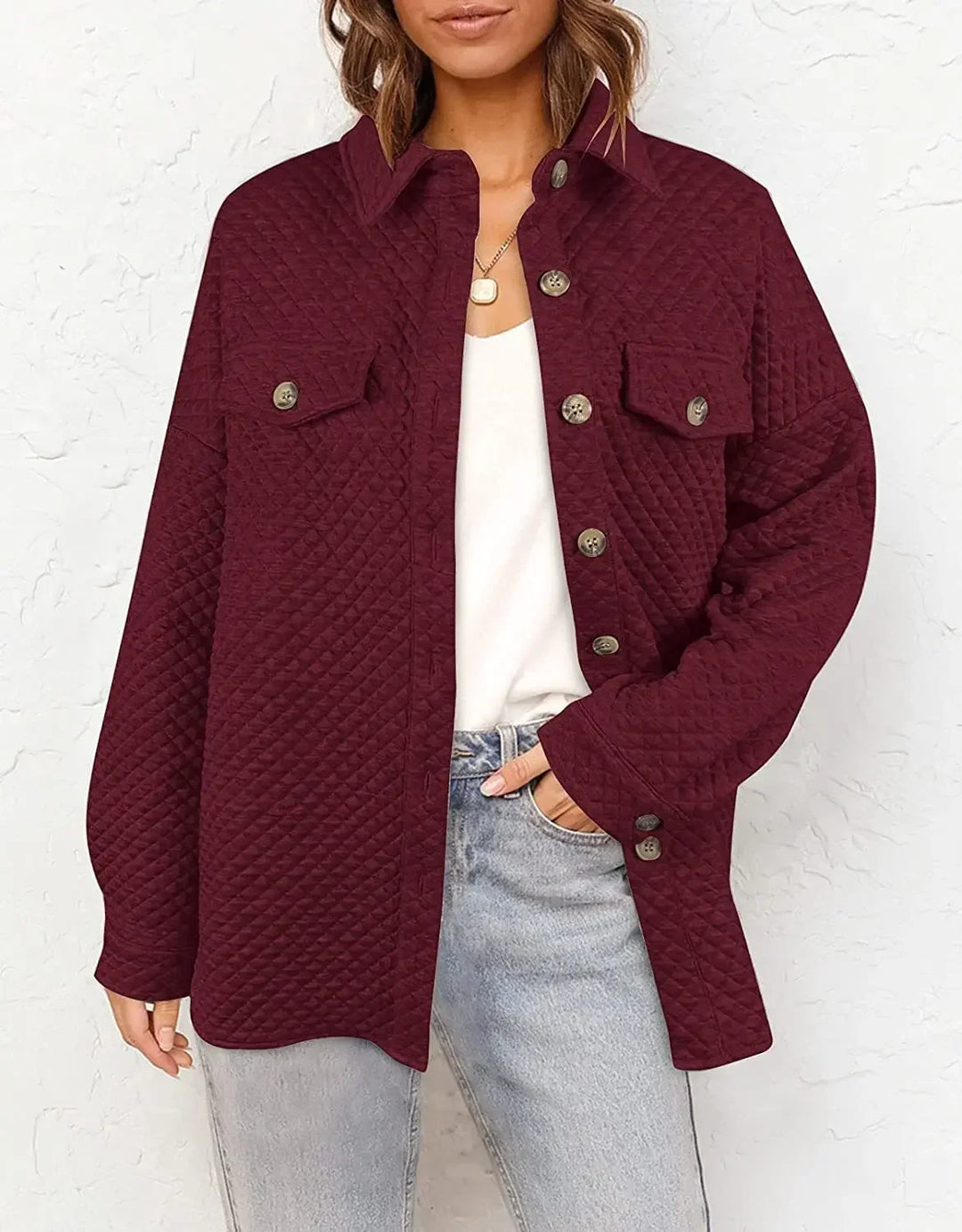 Urban Cozy Jacket - Chic Polo Neck for Stylish Autumn Layering-5