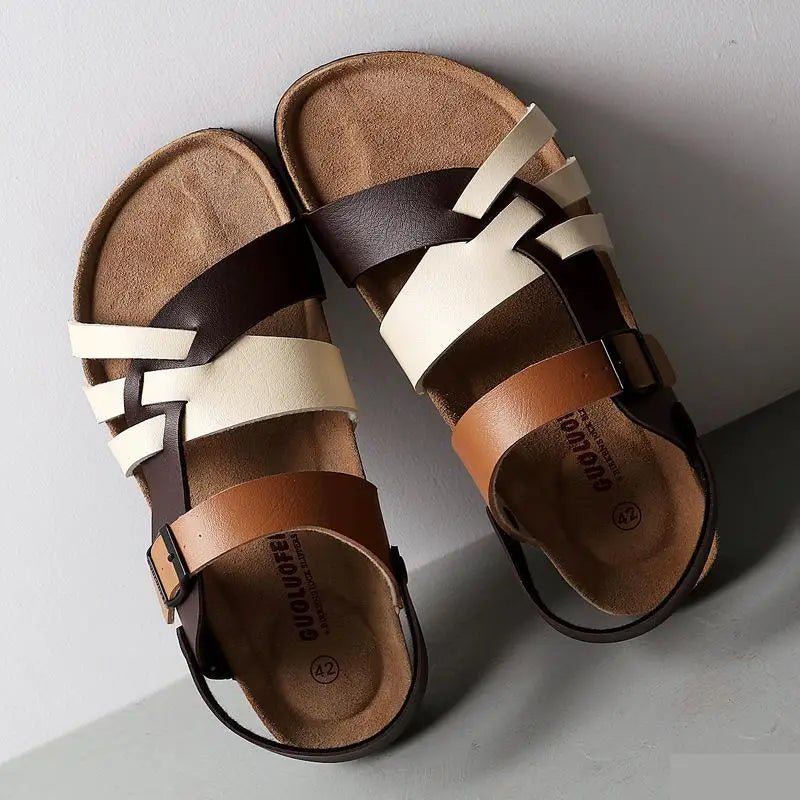 Mens Brown Leather Sandals - Ultimate Comfort & Stylish Design-5
