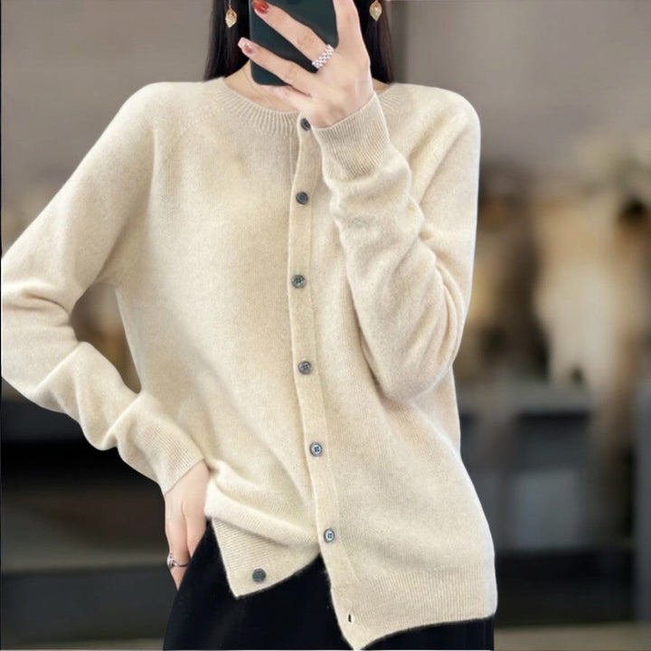 Variant image for Annika Women's Wool Cardigan - Soft Comfort & Timeless Style-16