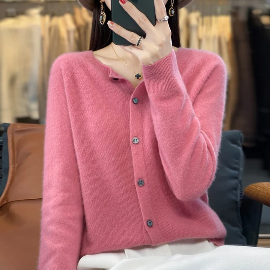 Variant image for Annika Women's Wool Cardigan - Soft Comfort & Timeless Style-31