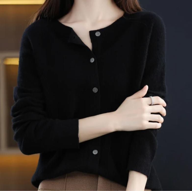 Annika Women's Wool Cardigan - Soft Comfort & Timeless Style-2
