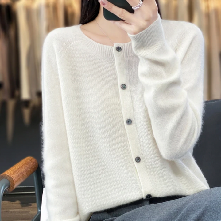 Annika Women's Wool Cardigan - Soft Comfort & Timeless Style-6