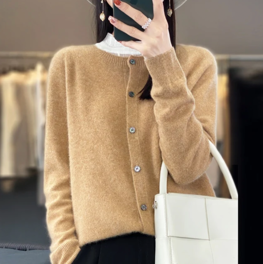 Variant image for Annika Women's Wool Cardigan - Soft Comfort & Timeless Style-26