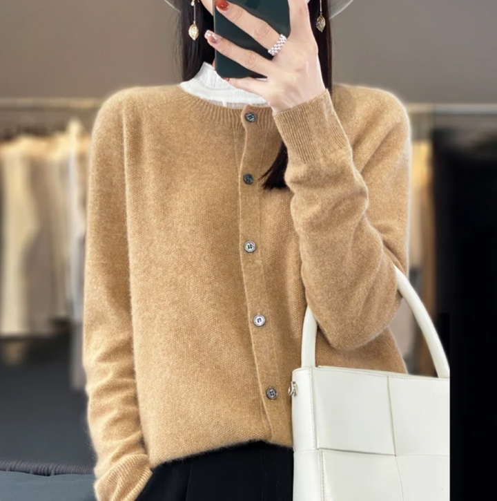 Variant image for Annika Women's Wool Cardigan - Soft Comfort & Timeless Style-26