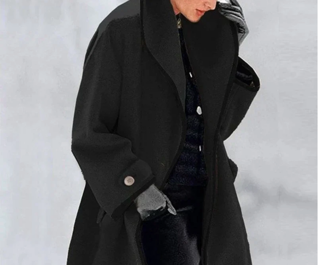 Black Trench Coat Women - Stylish Insulated Design for Warmth-5