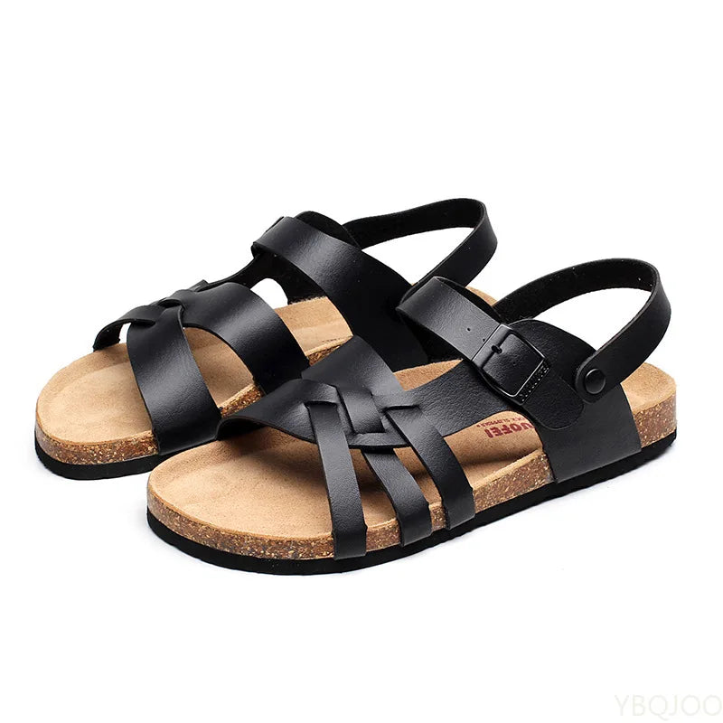 Mens Brown Leather Sandals - Ultimate Comfort & Stylish Design-6