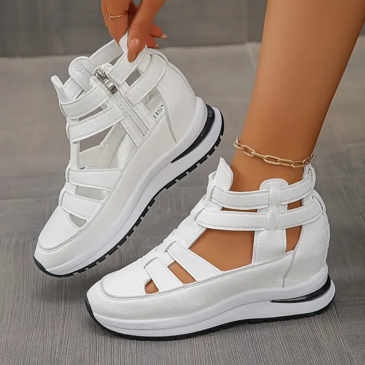 Souad - Stylish Lightweight Wedge Sandal With Side Zipper 1