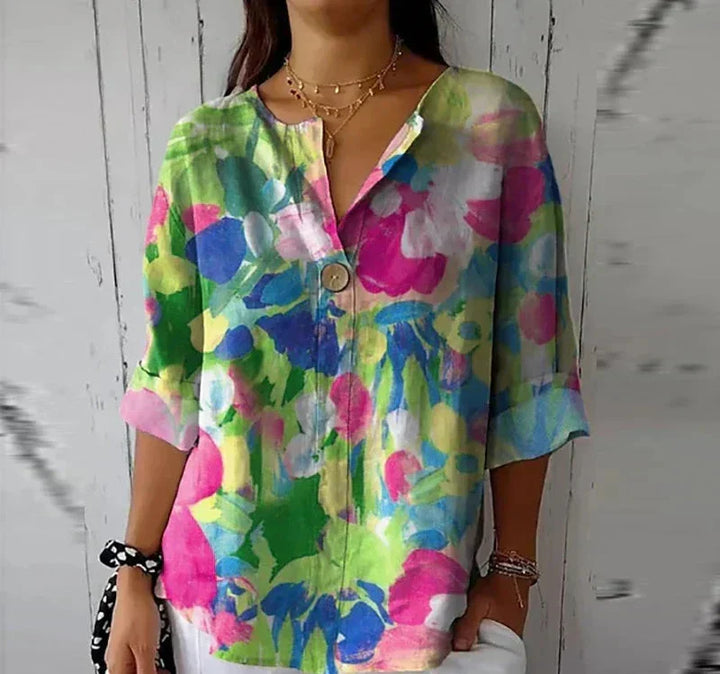 Floral Blouse - Effortless Style & Versatile Comfort for Women-4