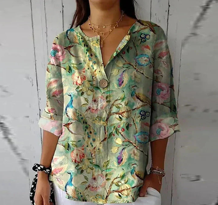 Floral Blouse - Effortless Style & Versatile Comfort for Women-3