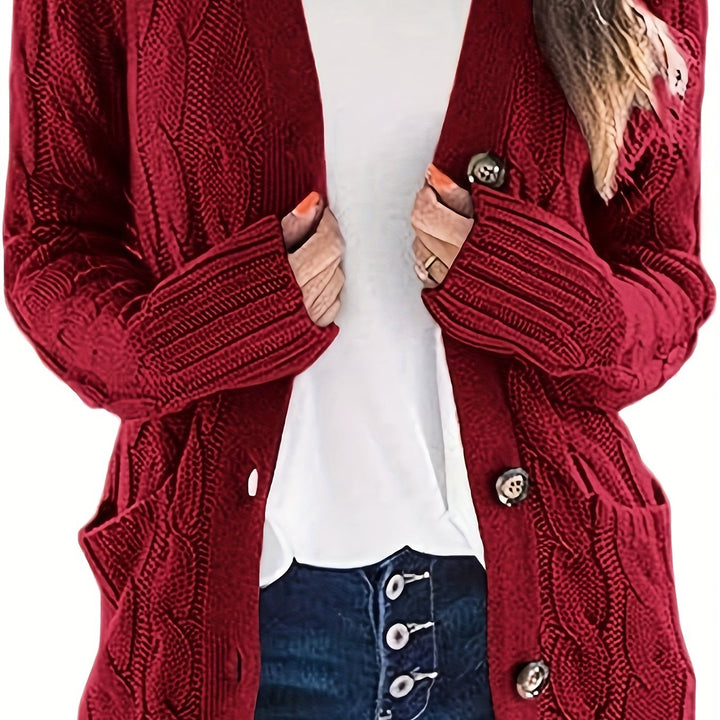 Variant image for Women's Long Black Cardigan - Elegant Soft Knit, All-Day Comfort-46