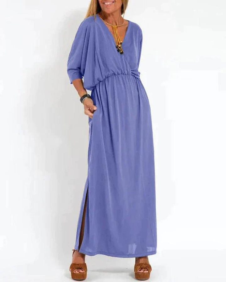 Vintage Long Sleeve Maxi Dress - Flattering Fit & All-Day Comfort-5