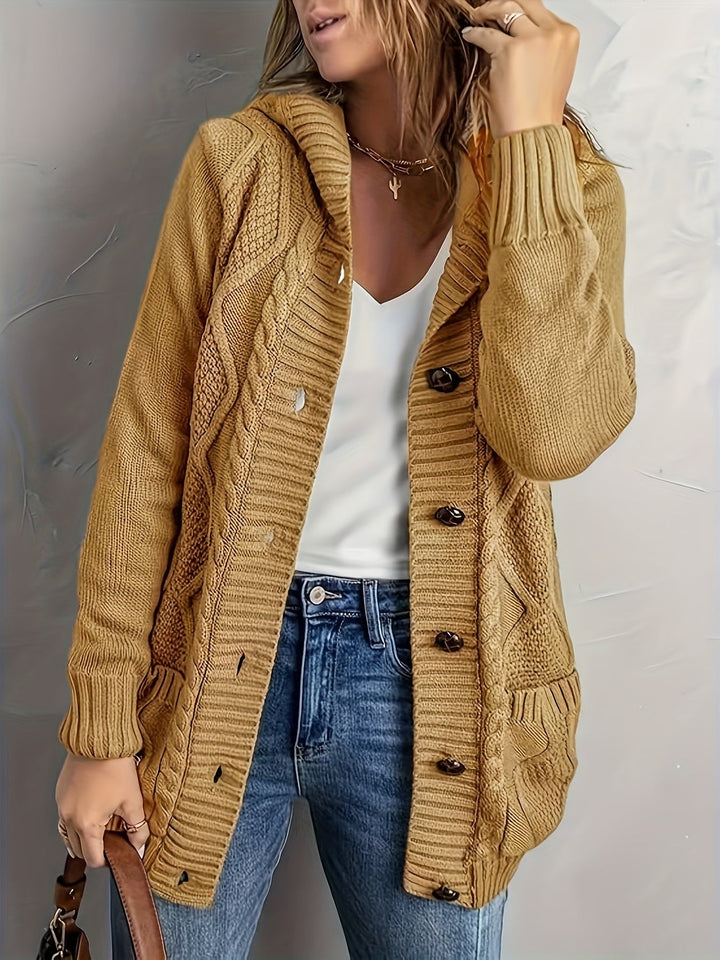Mustard Long Cardigan - Stylish Comfort for All Seasons, Women’s Fit-2