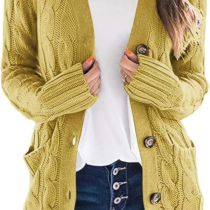Variant image for Women's Long Black Cardigan - Elegant Soft Knit, All-Day Comfort-51