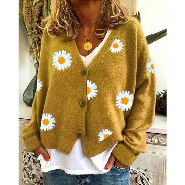 Floral Crochet Cardigan - Soft, Warm, Versatile Layering Essential-6