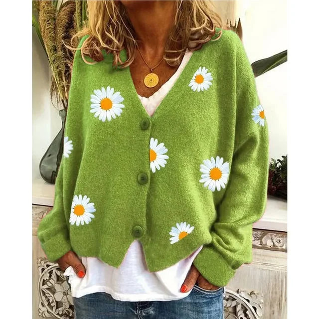 Floral Crochet Cardigan - Soft, Warm, Versatile Layering Essential-1