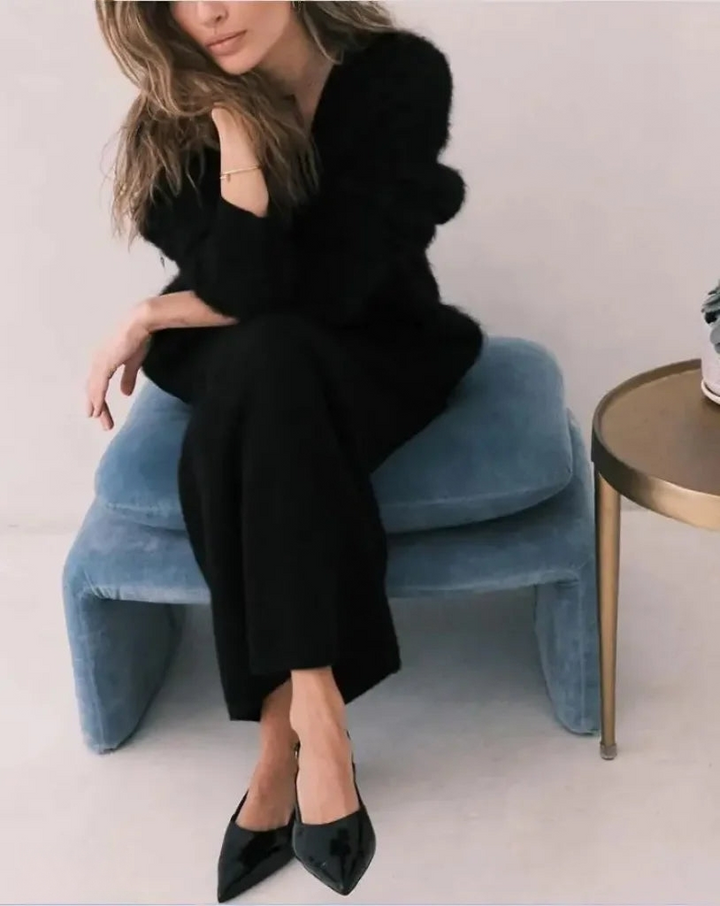Variant image for Cashmere Cardigan - Luxurious Comfort & Elegant Black Design-17
