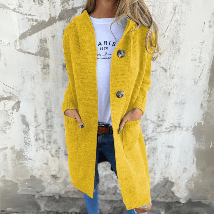 Long Cardigan - Cozy Knit with Pockets for Women, Elegant Style-4