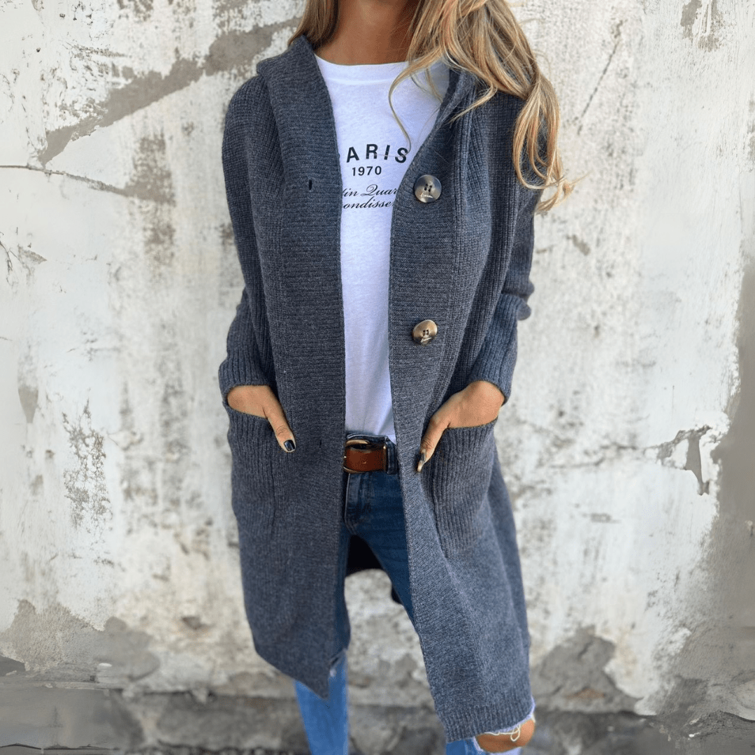 Long Cardigan - Cozy Knit with Pockets for Women, Elegant Style-5