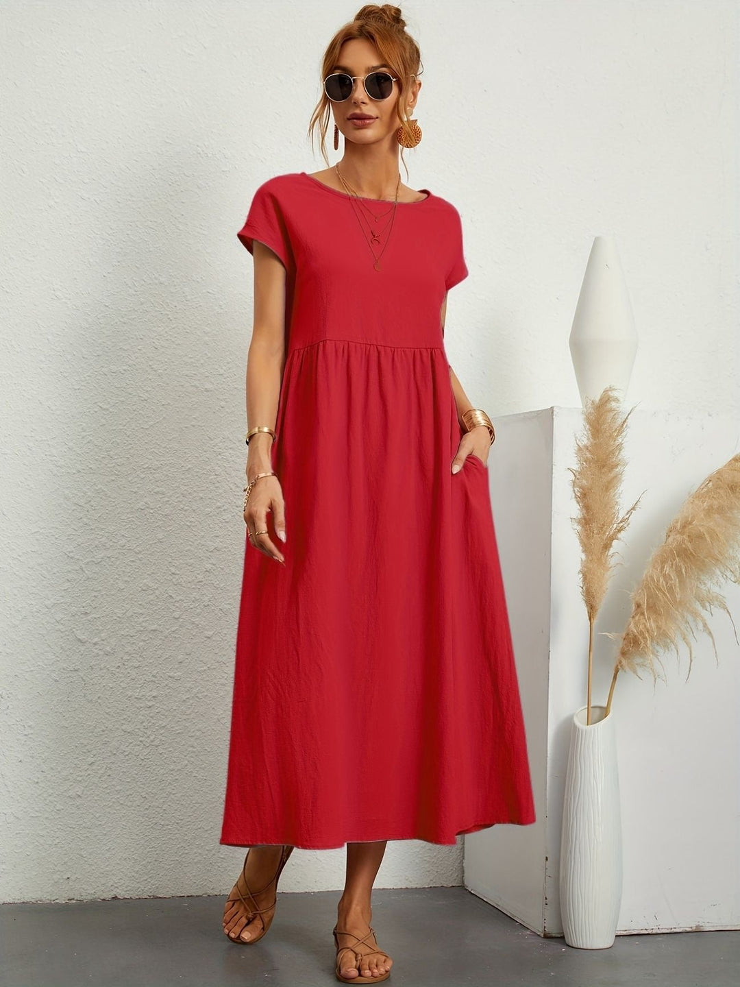 Alexa Women's Summer Dress - Elegant, Relaxed Fit for Any Occasion-2