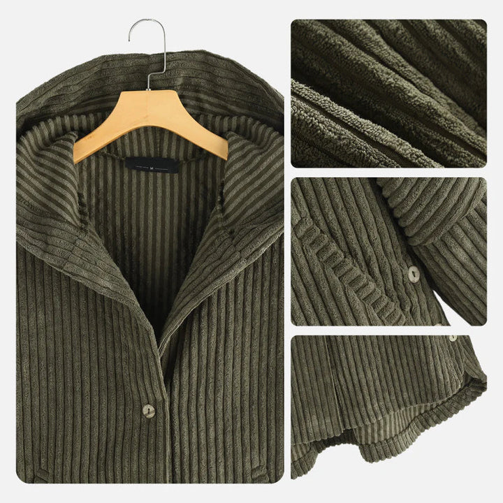 Dana™ Ribbed Hooded Wrap - Soft, Warm & Versatile Cardigan for Autumn-4